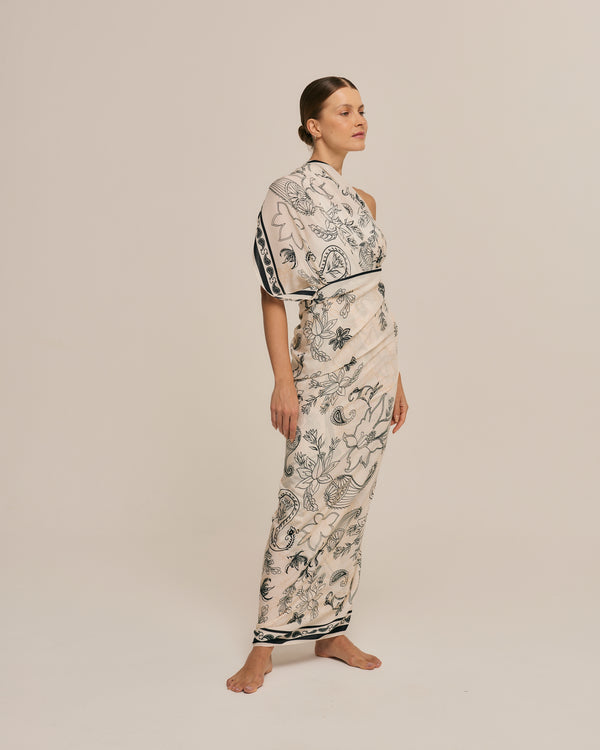 Bandana off-white viscose pareo | 130x200cm