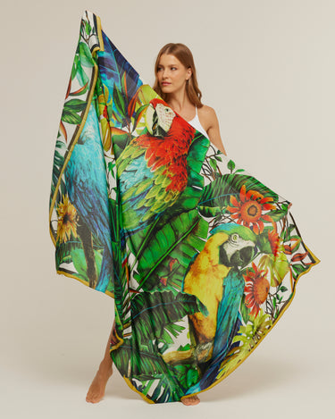 Panneau Araras do Brasil em viscose | 130x200cm