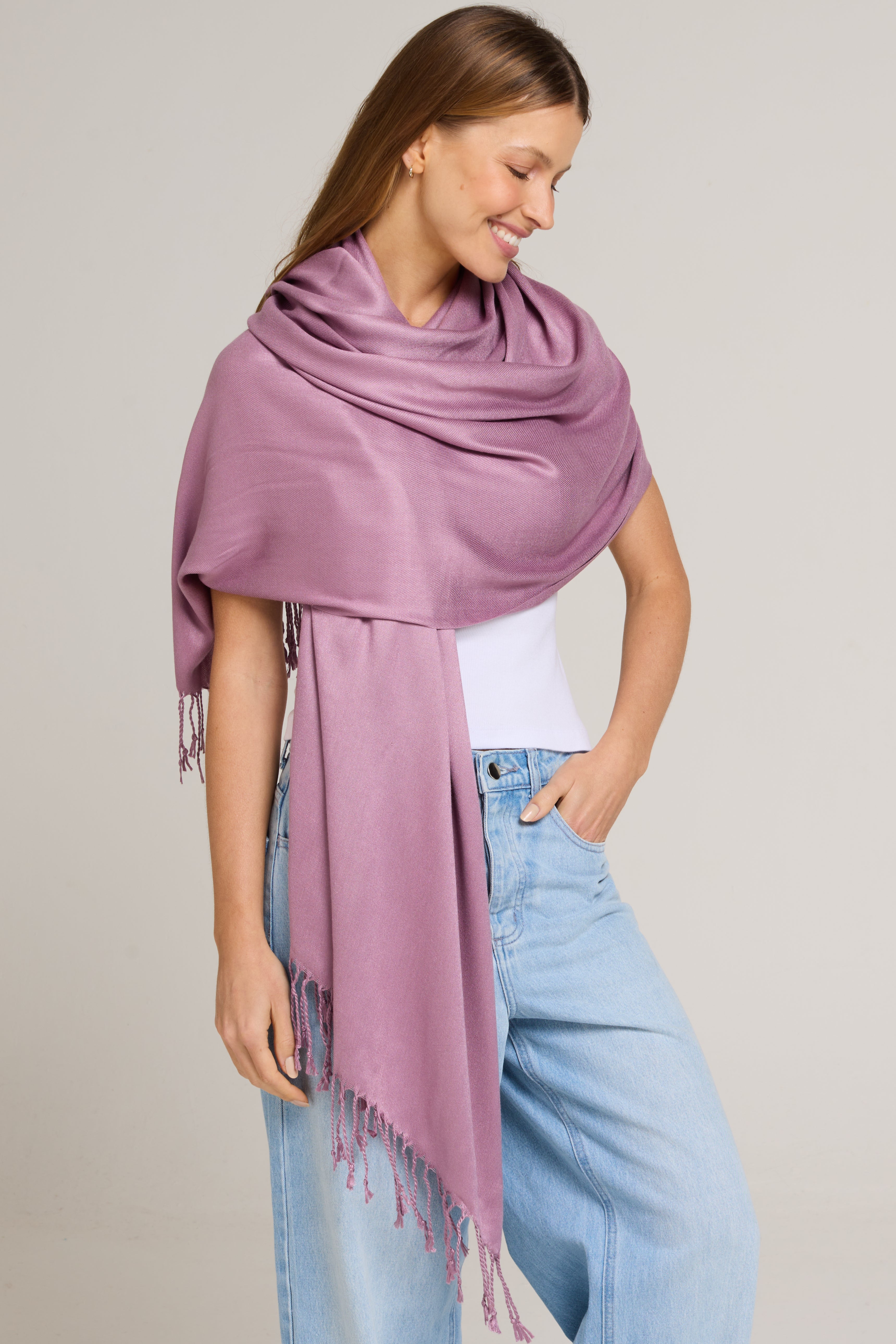 Pashmina açaí de viscose | 70x180cm