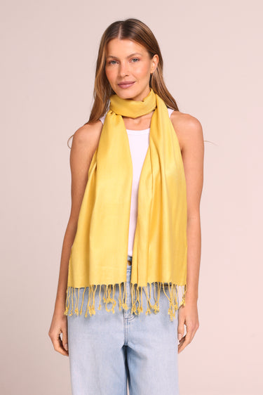 Pashmina amarela de viscose | 35x180cm
