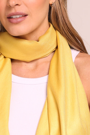 Pashmina amarela de viscose | 35x180cm