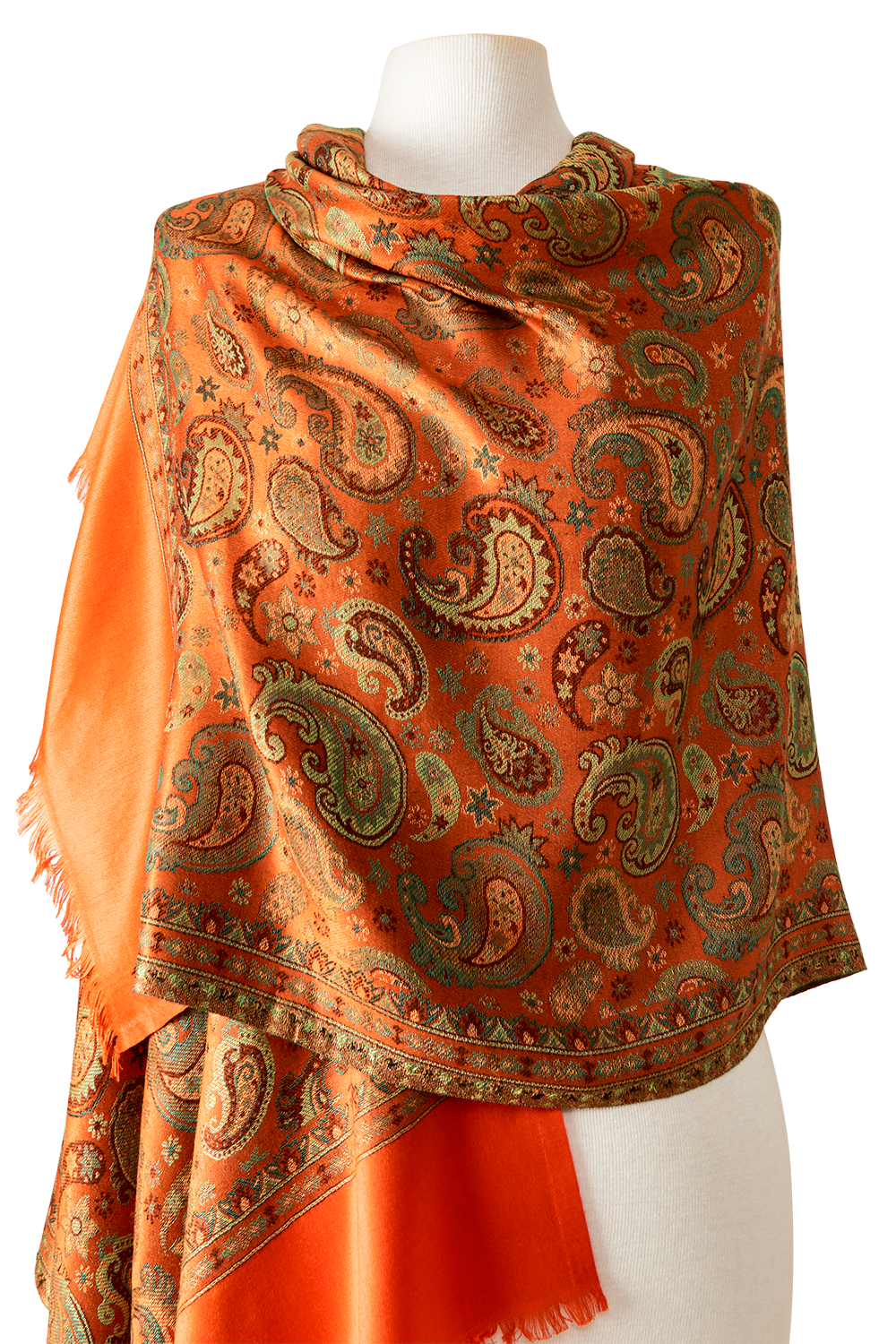 Pashmina Modal arabesque with Indian silk | 70x200cm 