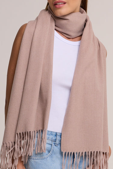 Sand pashmina with a wool touch