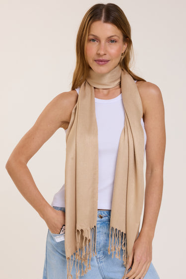 Pashmina caqui de viscose | 35x180cm