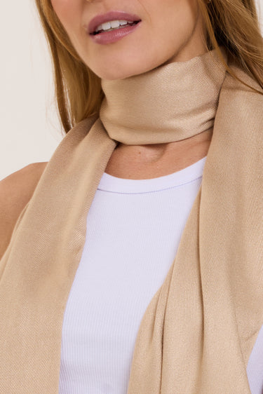 Pashmina caqui de viscose | 35x180cm