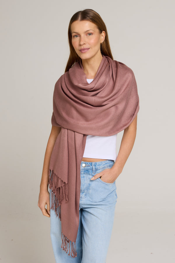 Chocolate viscose pashmina | 70x180cm