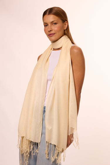 Pashmina creme de viscose | 70x210cm