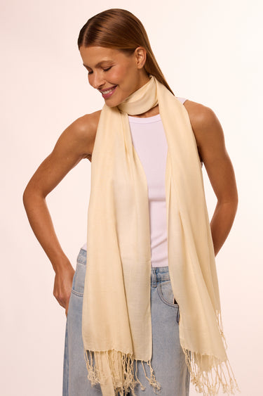 Pashmina creme de viscose | 70x210cm