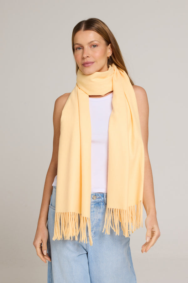 Cream pashmina with a wool feel