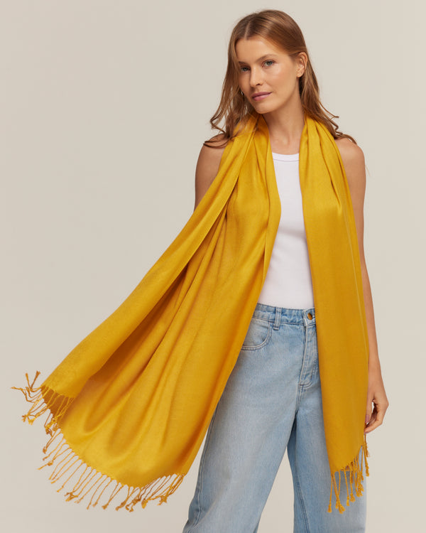 Caramel viscose pashmina | 70x180cm