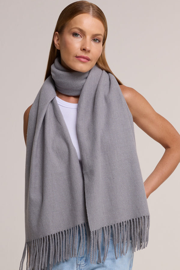 Graphite pashmina with a wool feel
