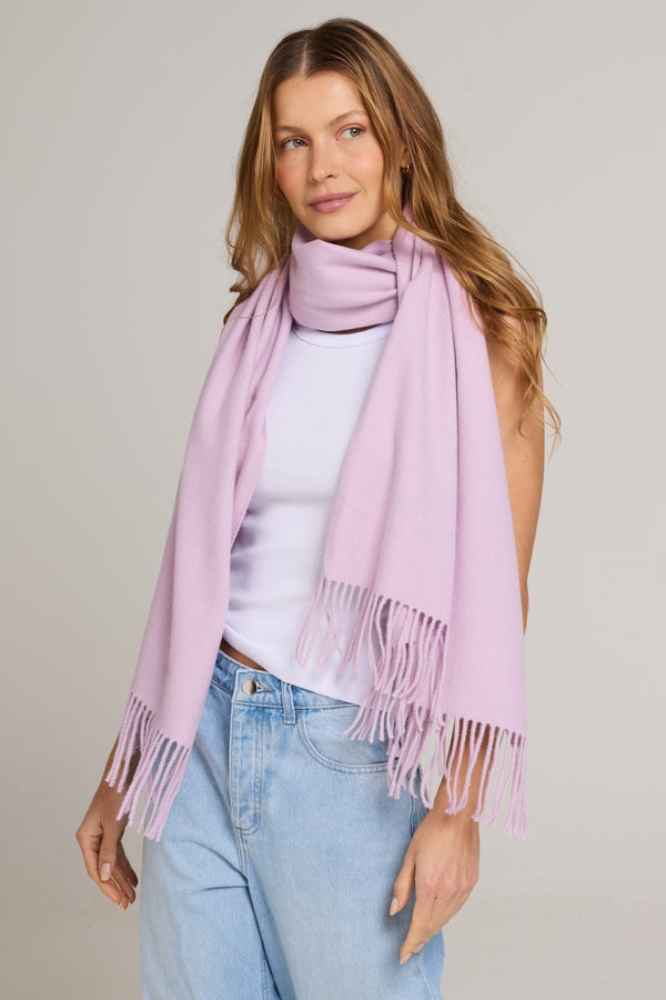 Lavender pashmina with a wool feel