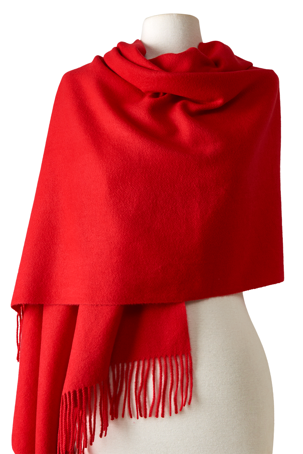 Pashmina Lisa de acrílico vermelho | 68x180cm