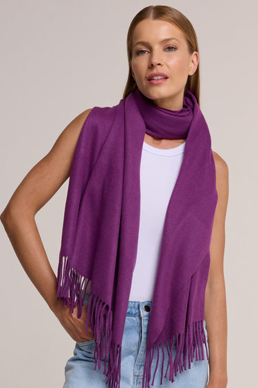 Pashmina roxo em toque de lã