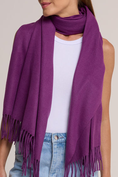 Pashmina roxo em toque de lã