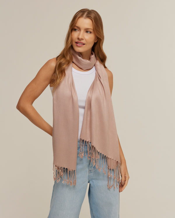 Nude viscose pashmina | 70x180cm
