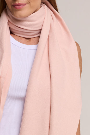 Pink pashmina with a wool touch