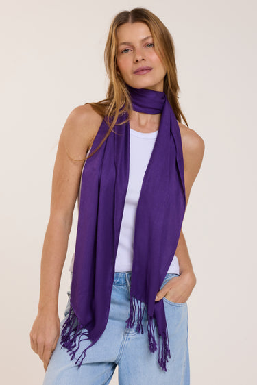 Pashmina roxa de viscose | 35x180cm