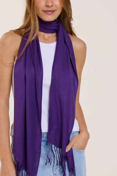 Pashmina roxa de viscose | 35x180cm