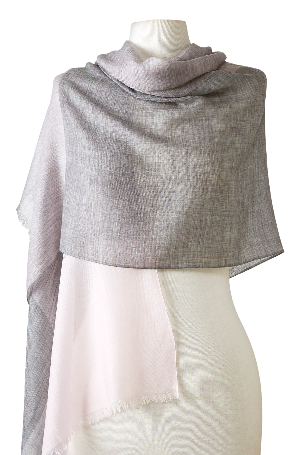 Grey/pink cashmere 