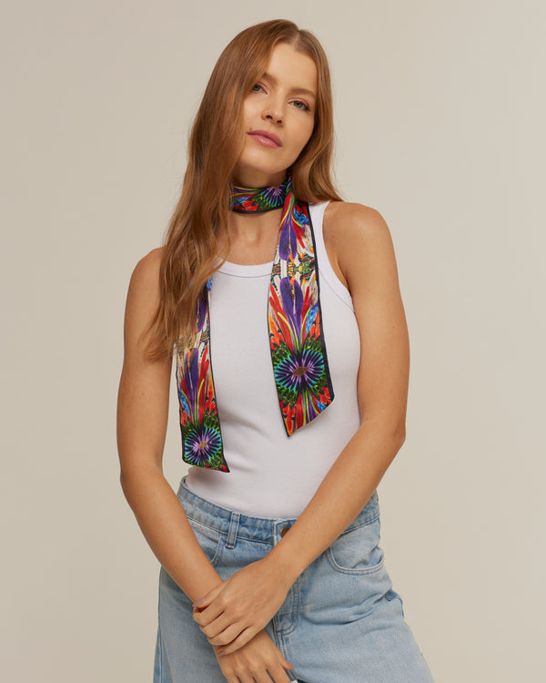 Twilly Cocar em cetim de seda | 8x130cm