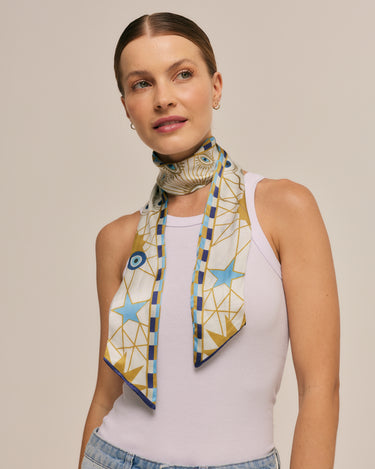 Twilly Leitura da Sorte em cetim de seda | 8x130cm