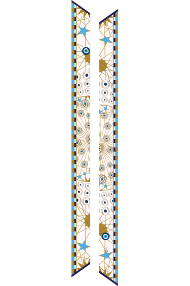 Twilly Leitura da Sorte em cetim de seda | 8x130cm