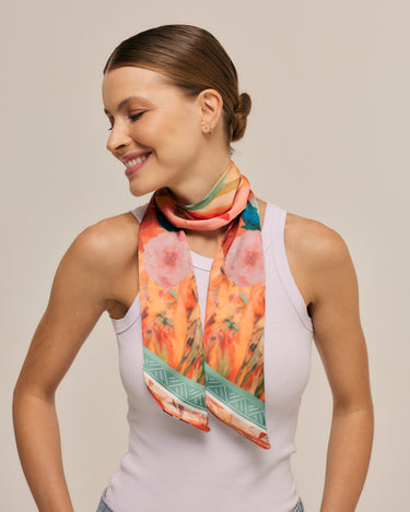 Twilly Strength of the forest in polyester satin | 8x130cm