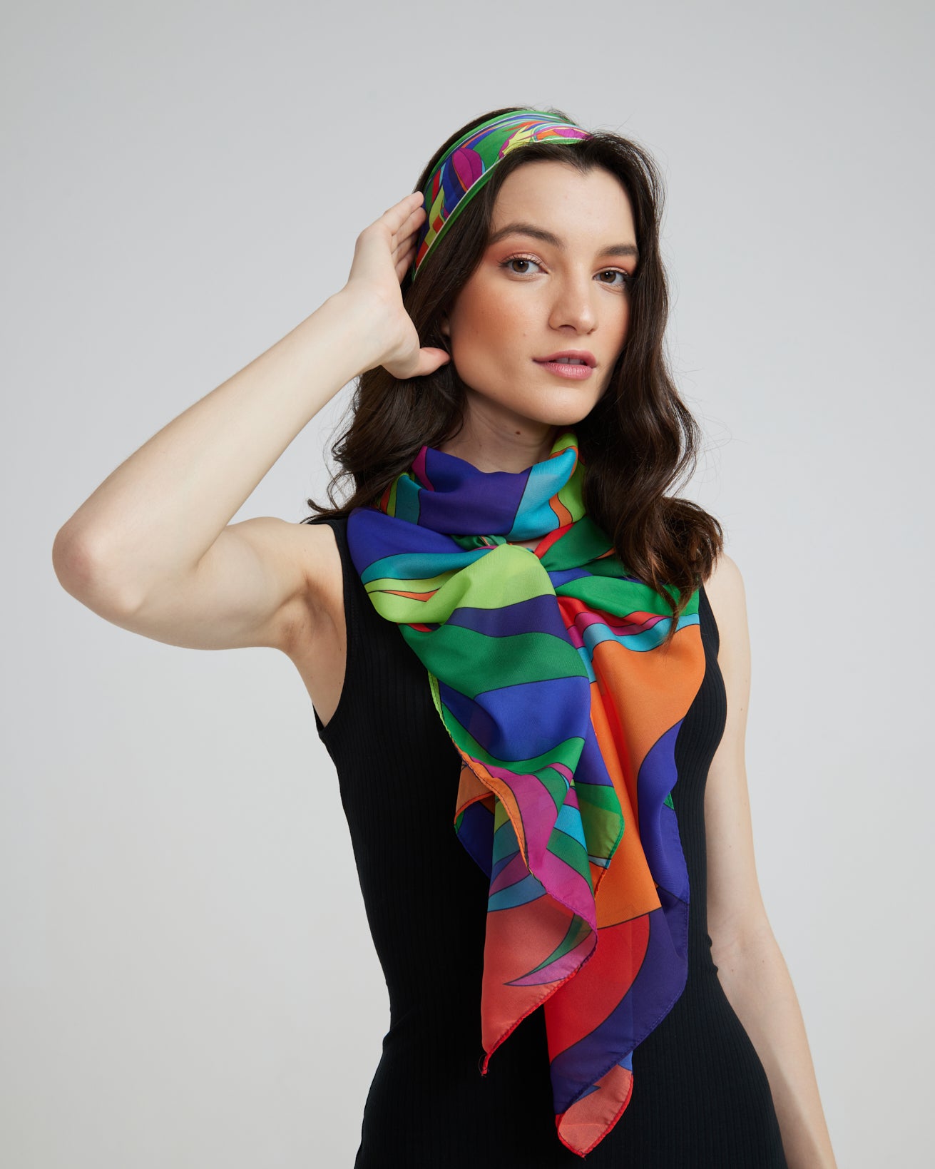 Neiva scarf in polyester mousseline | 45X210cm