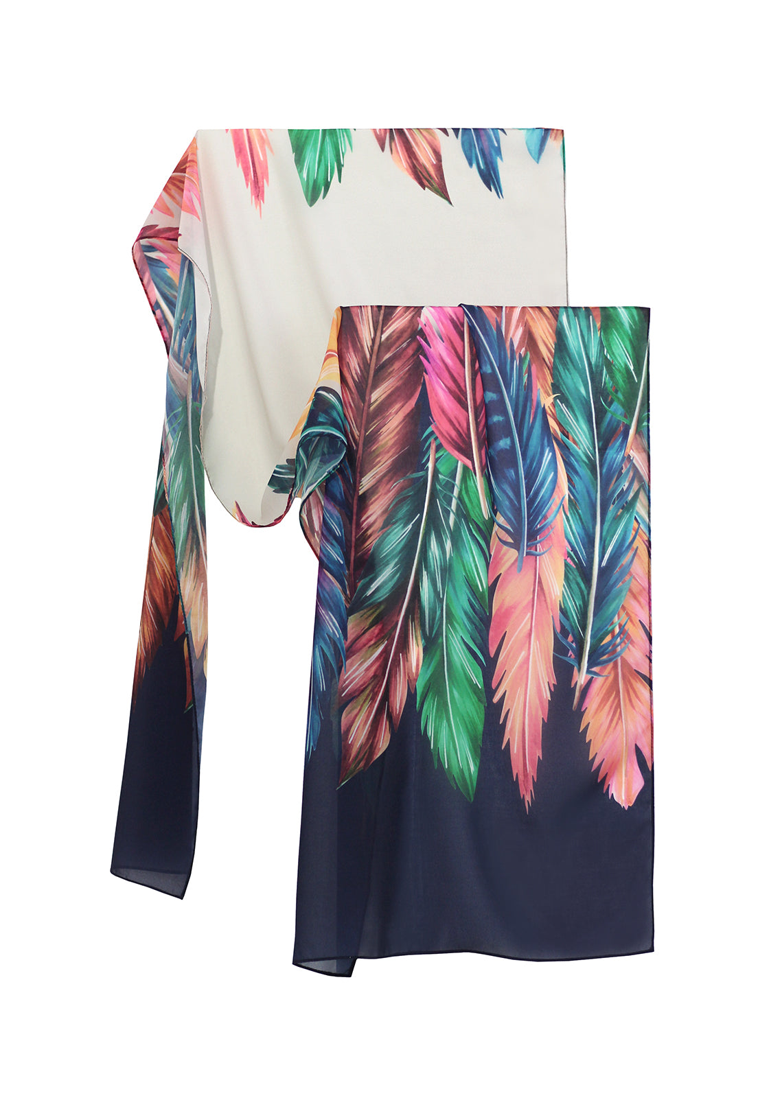 Candy Feather Scarf in polyester mousseline | 45x210cm