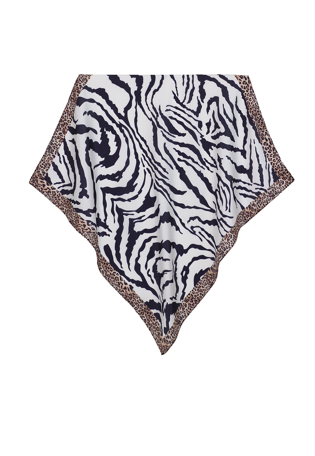 Zebra Jaguar scarf in polyester satin | 50x50cm