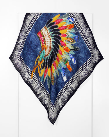 lenço cherokee em cetim poliester 50x50cm