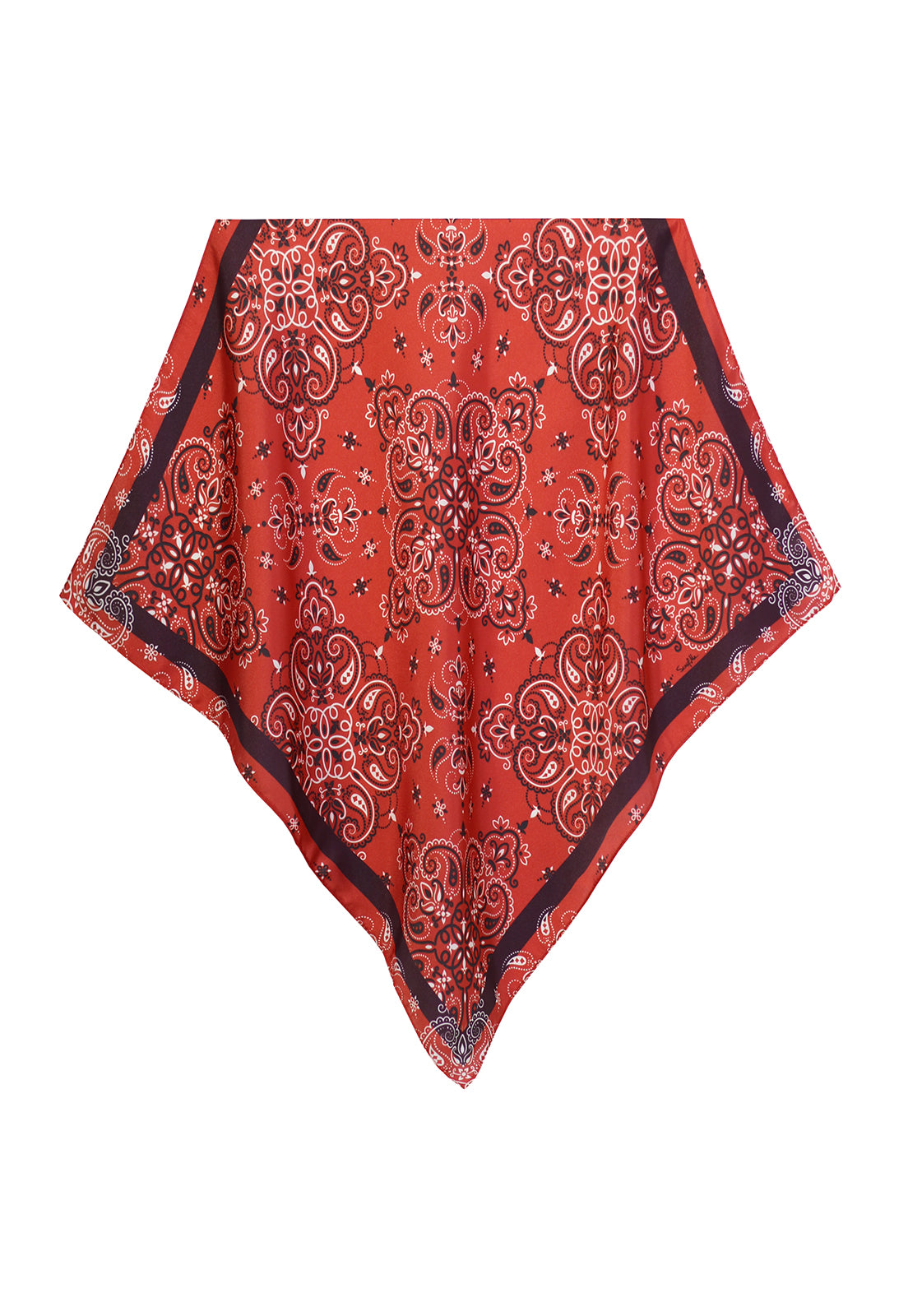 lenço bandana red em cetim poliéster 50x50cm para cabeça, pescoço, bolsas e cabelos