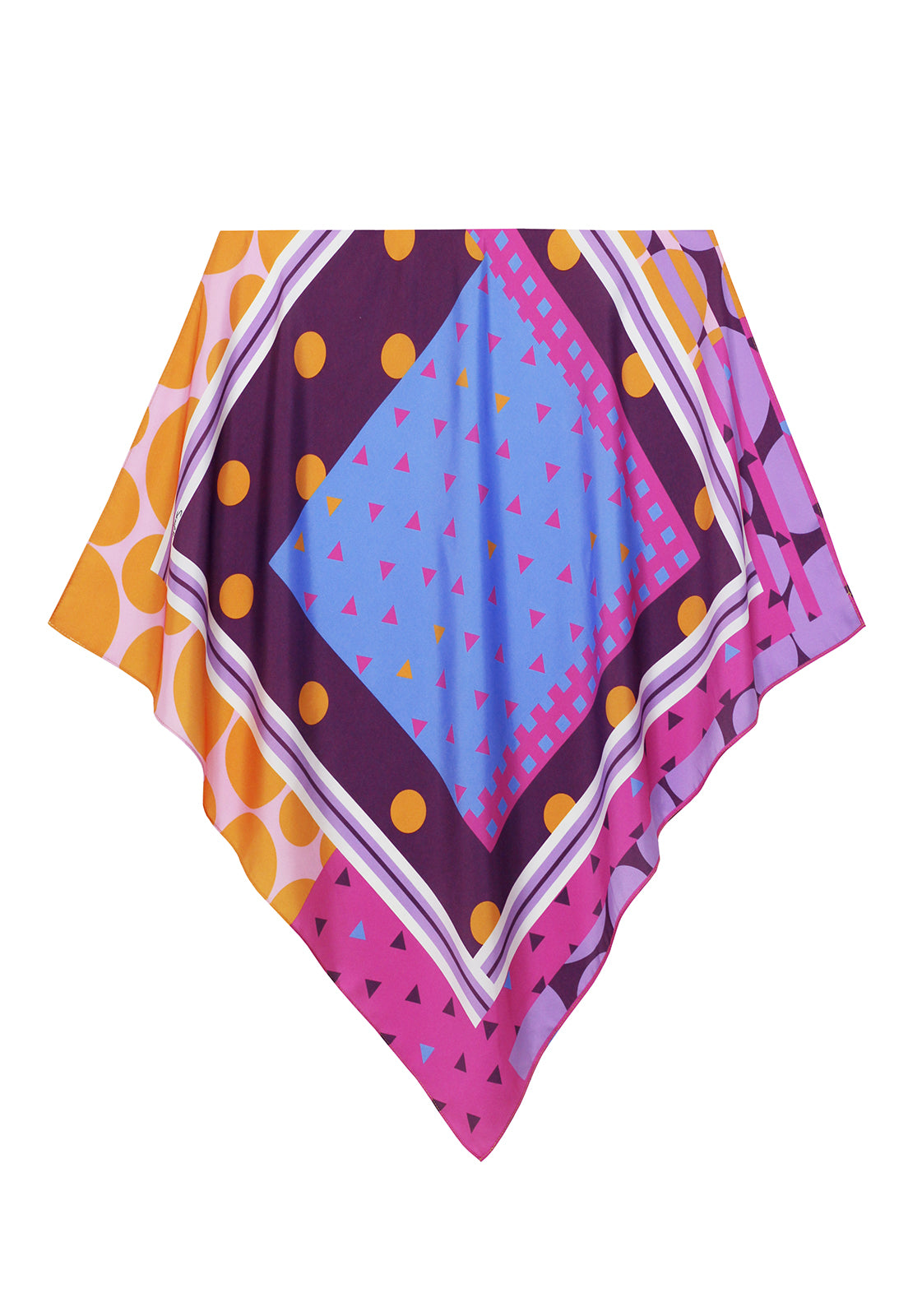 Greese scarf in polyester satin | 70x70cm