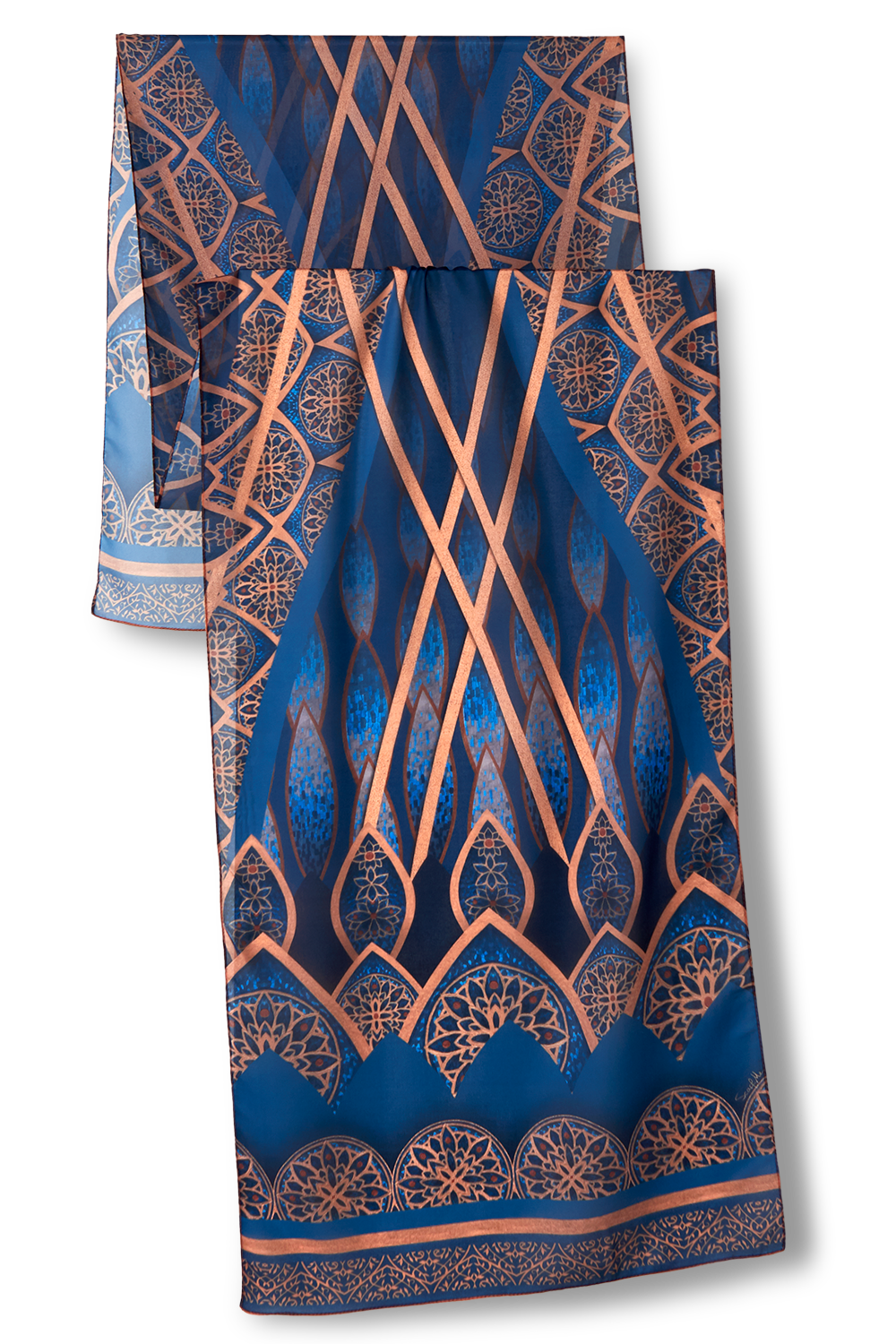 Grand mosque scarf in polyester mousseline | 45X210cm