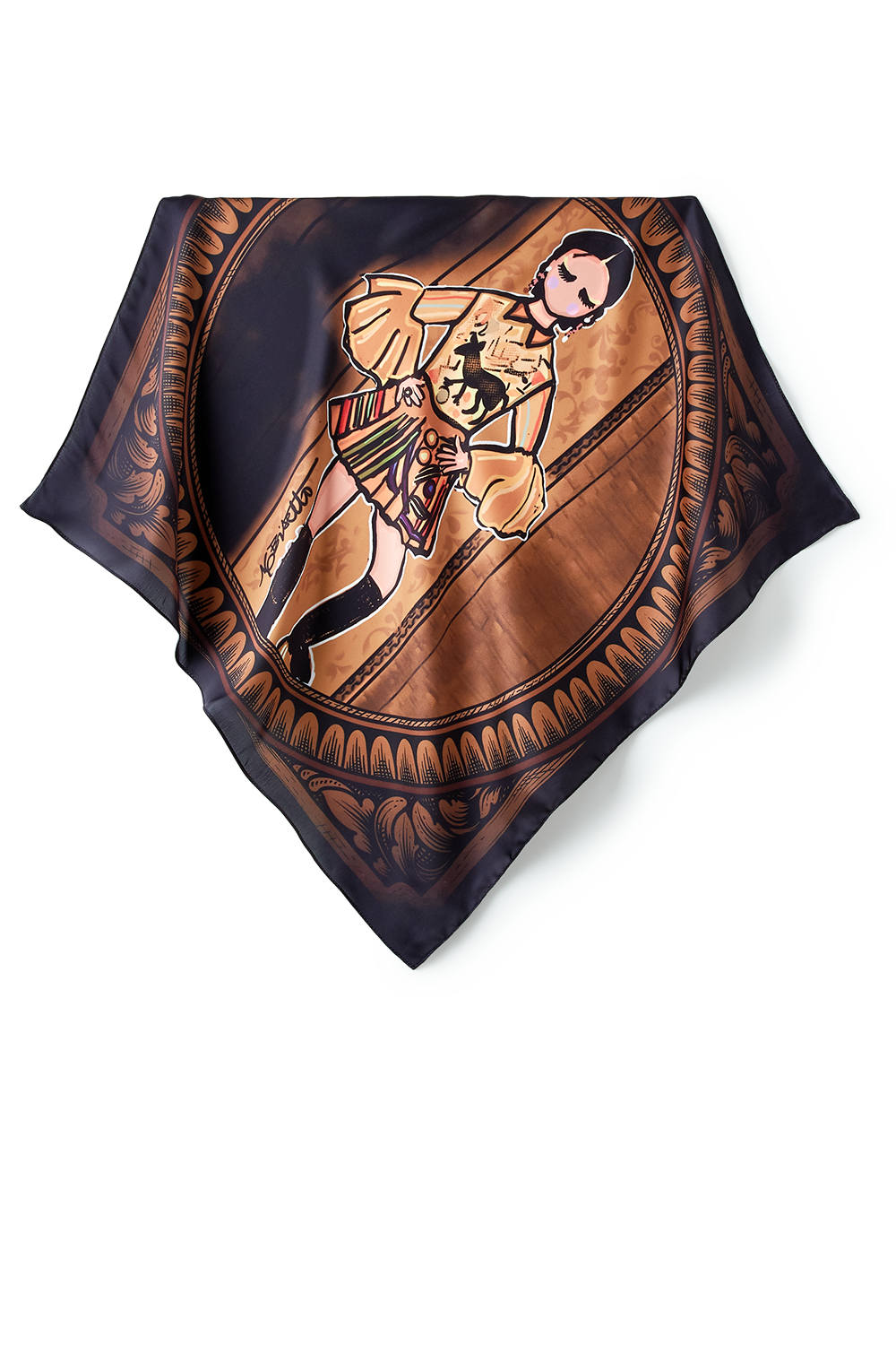 Papisa scarf in polyester satin | 50x50cm
