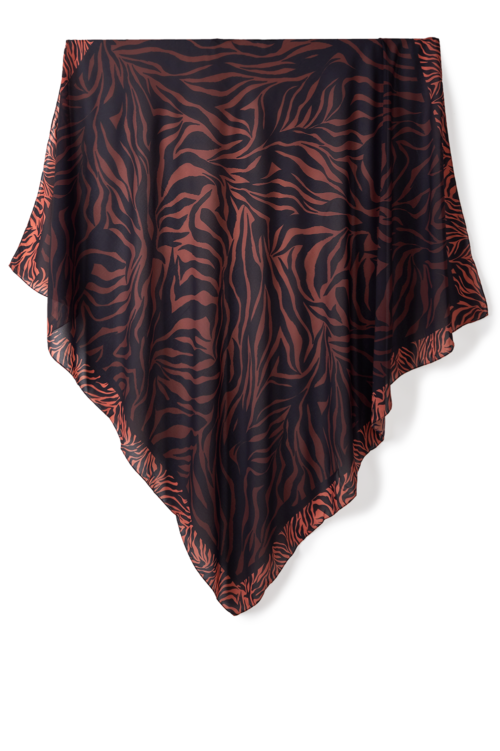Max lenço Animal Print em mousseline de poliéster | 130x130cm