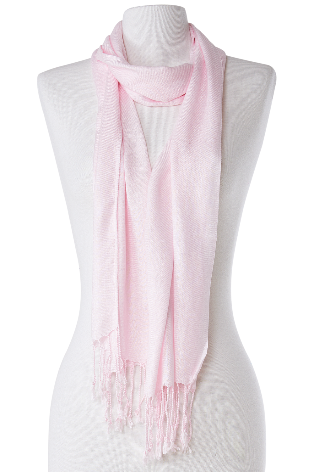 pashmina cachecol de viscose rosa claro 35x180cm 