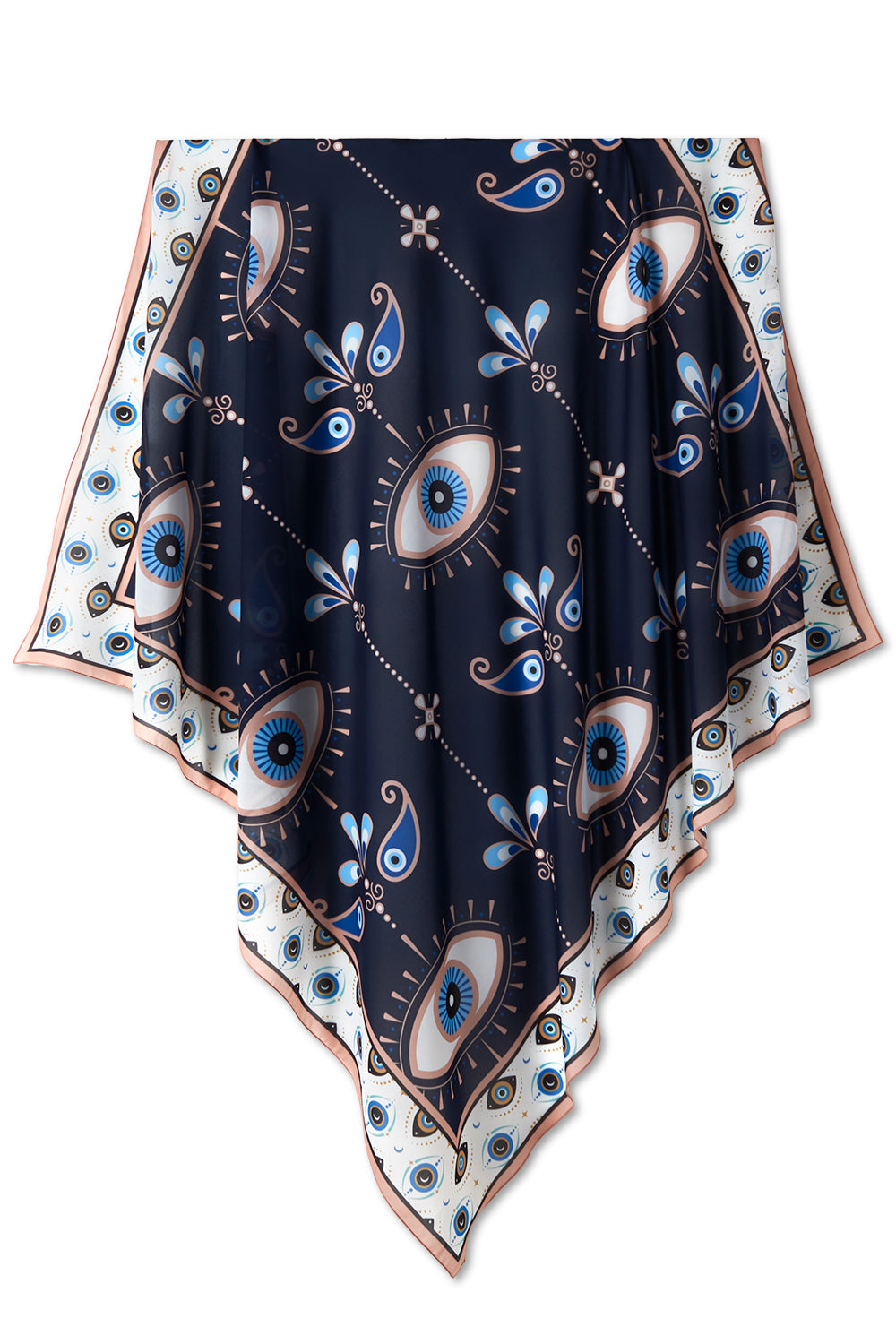 Max Greek Eye scarf in polyester mousseline | 130x130cm